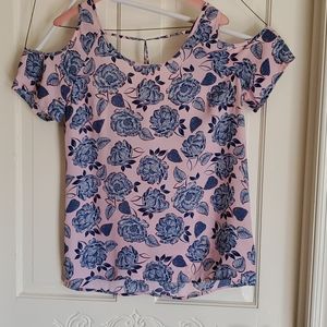 Pink and blue Kut from the Kloth top